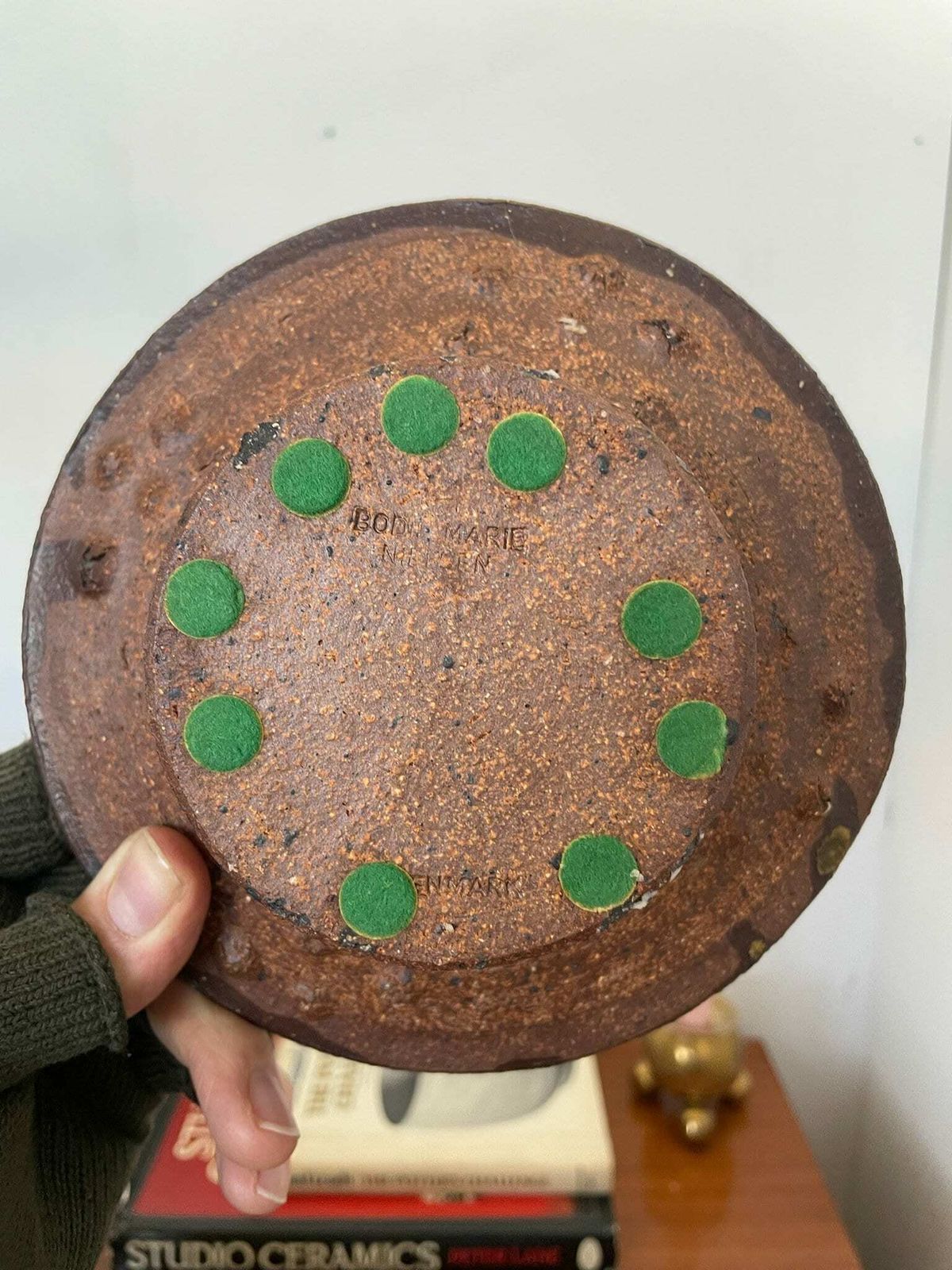 Danish Key Tray / Bowl By Artist Bodil Marie Nielsen 1970s Brutalist Piece photo vintage