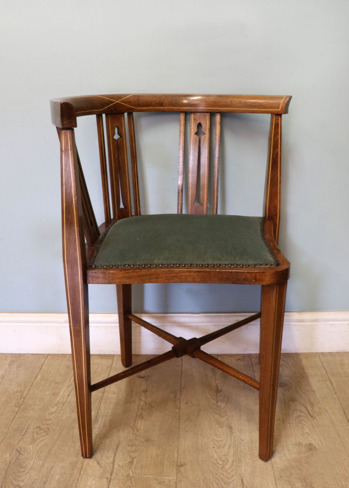 Furniture A Fantastic & Very Rare Pair Of Corner Chairs. photo