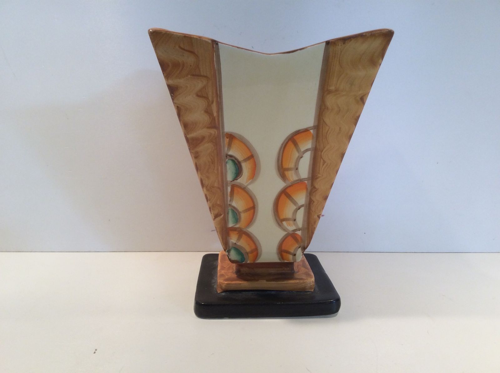 Hand Painted Art Deco Vase By Myott And Son photo Home Decor