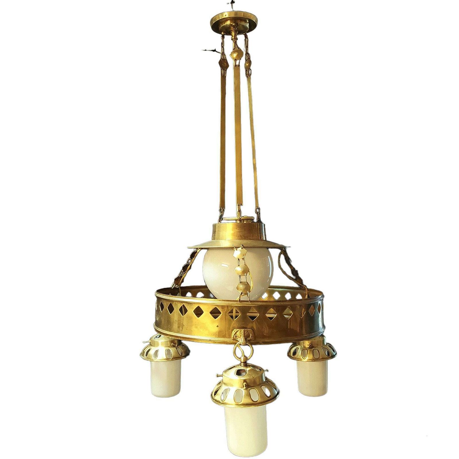 Gothic Style Brass Hanging Light photo furniture