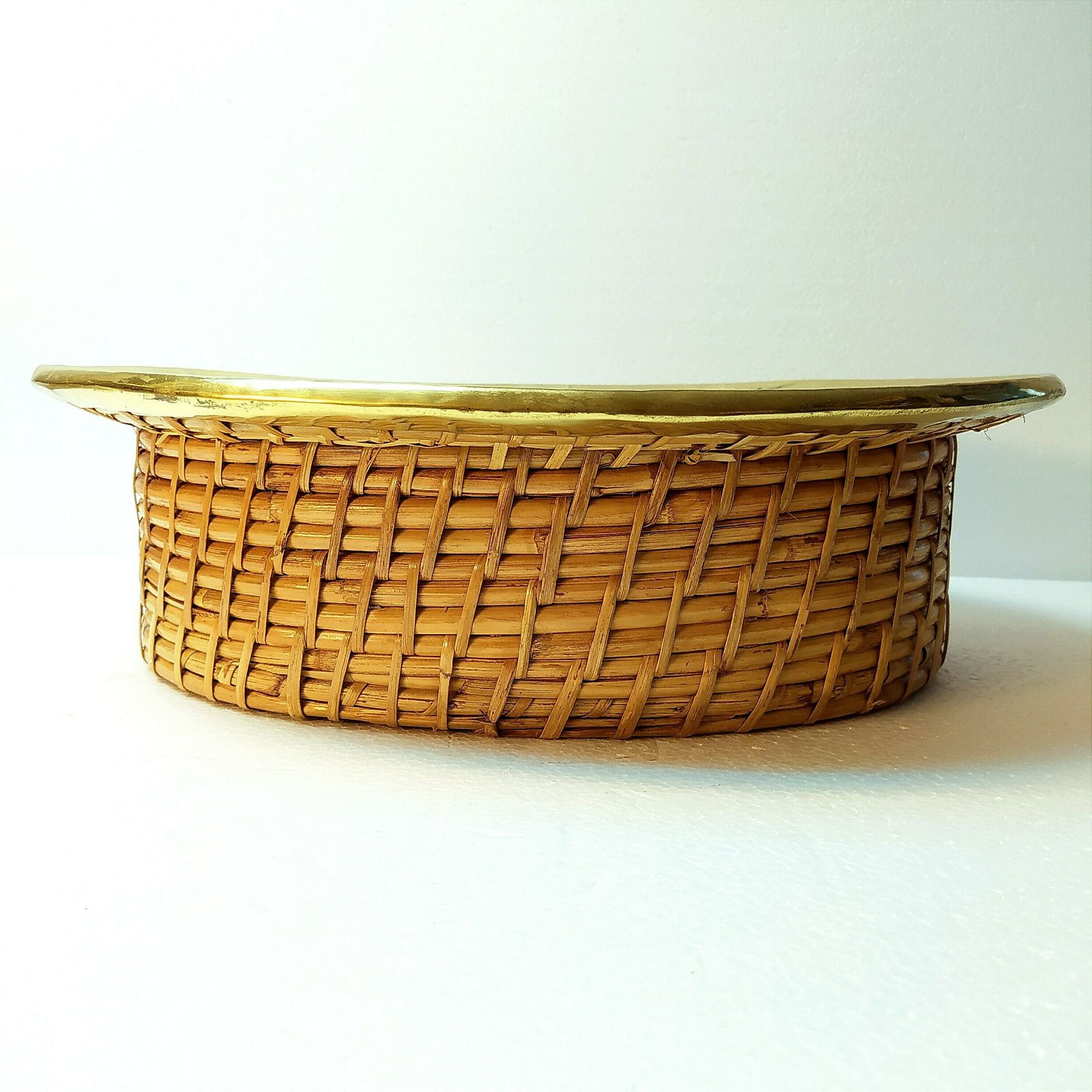 1970's Pencil Reed Basket, 1970s photo vinterior
