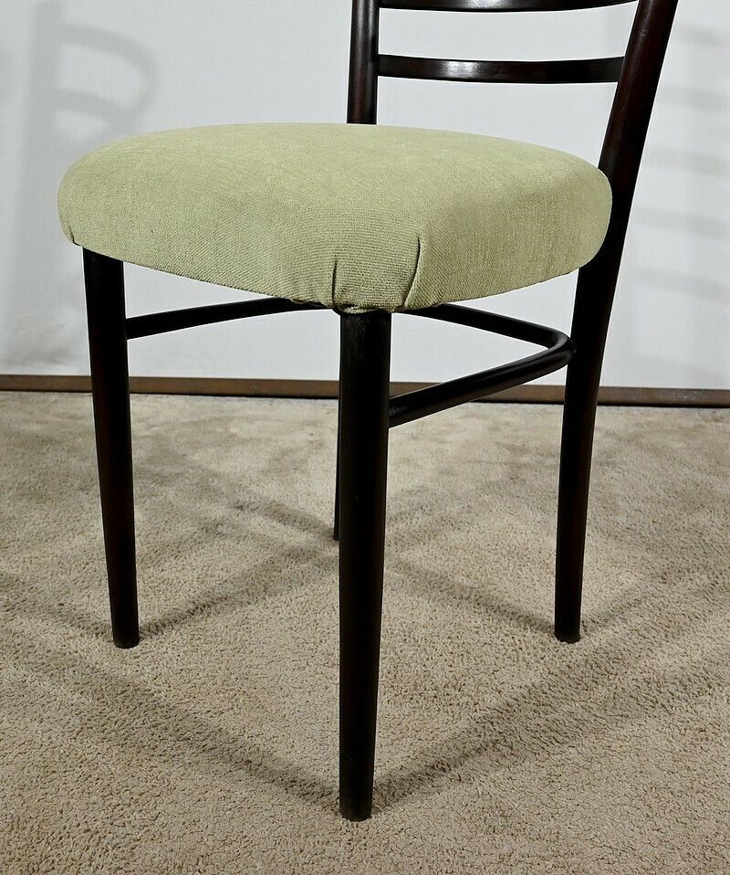 1603.1451613899999 Suite Of 4 Scandinavian Chairs In Stained Wood – 1960 photo