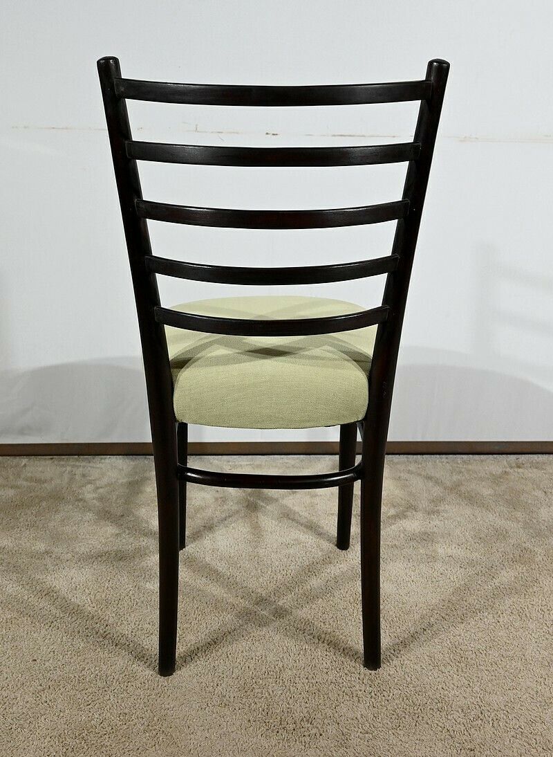 photo buy Suite Of 4 Scandinavian Chairs In Stained Wood – 1960