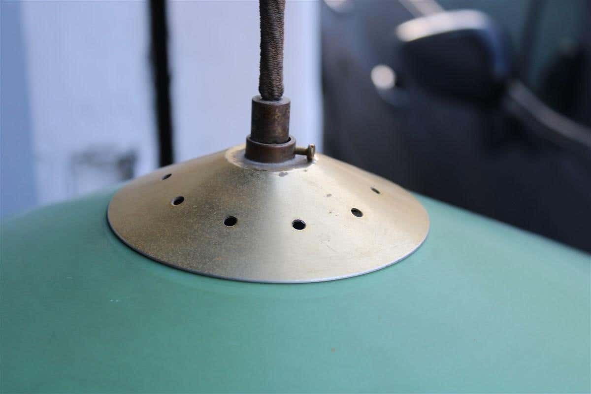 Lighting Mid Century Italian Design Chandelier Greene & Greene Brass Parts 1950 Ufo photo