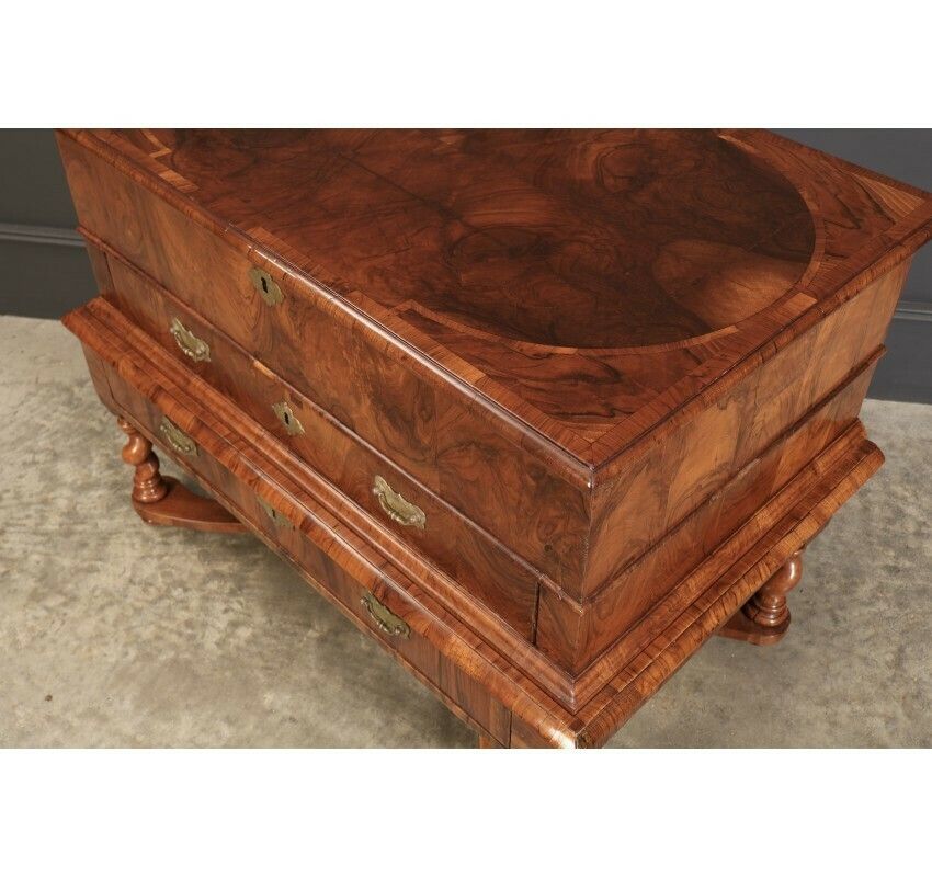 photo for sale William & Mary Walnut Mule Chest On Stand