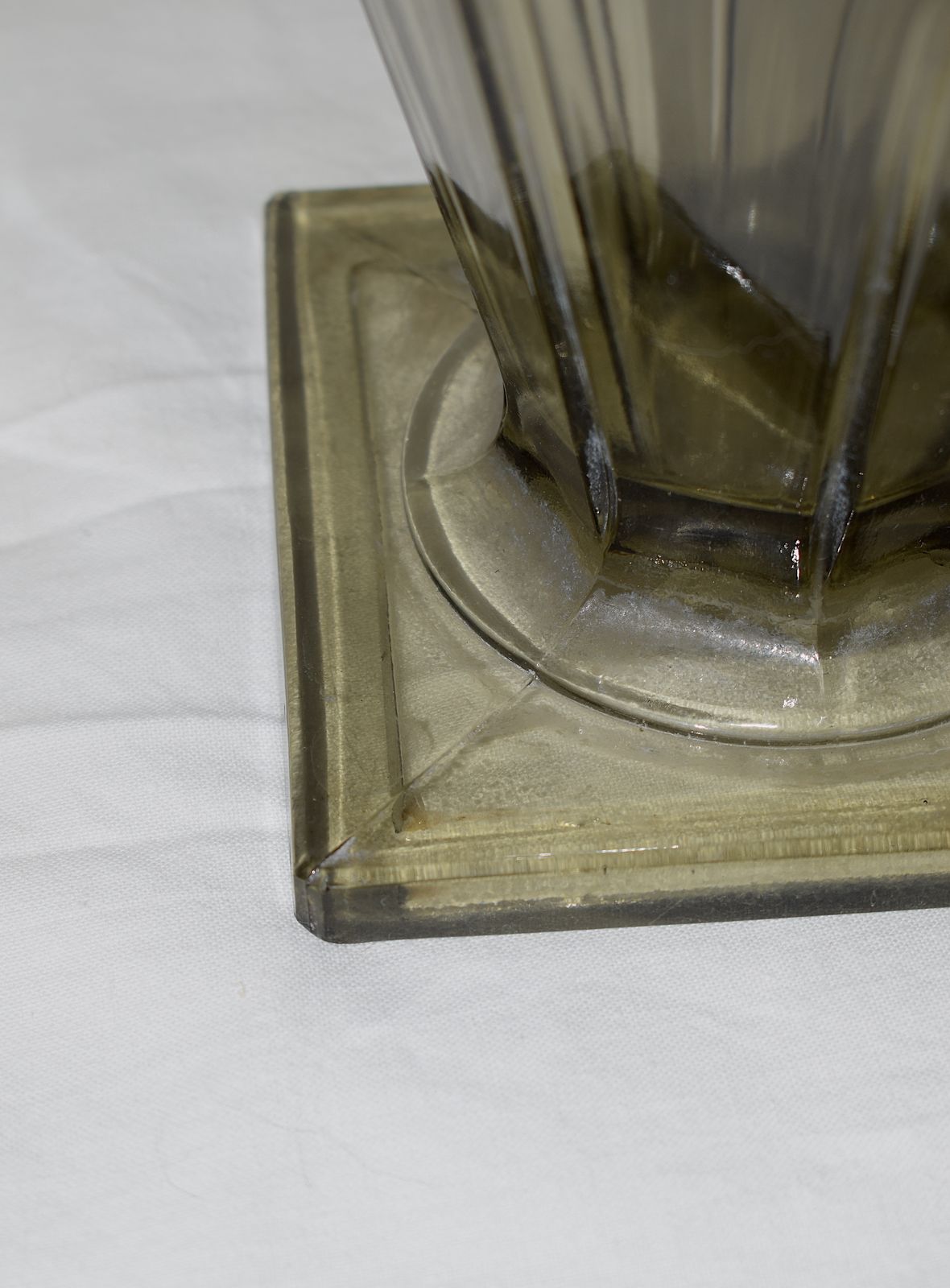 A French Silver Plated And Dark Green/Gray Vase From The 1930s photo buy
