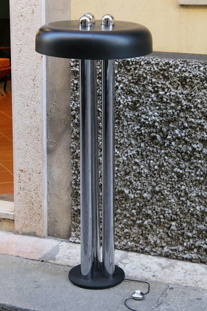 Chromed Metal Floor By Gigi Radice For Radice, Italy, 1970s
