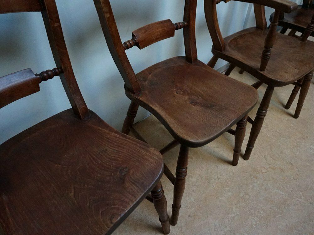 Oxford Windsor Bow Bar Back Chairs, 1850s, Set Of 5 photo for sale