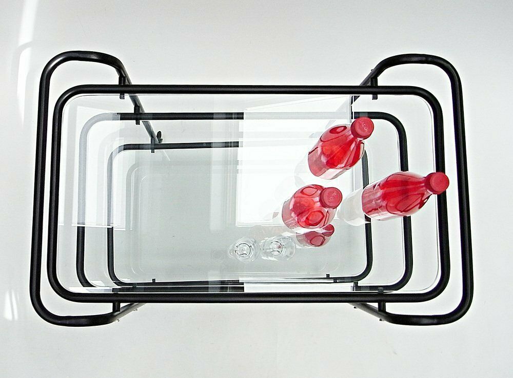 Ever Ready Bar Cart Made Of Powder Coating & Glass By Gunter Lambert photo furniture