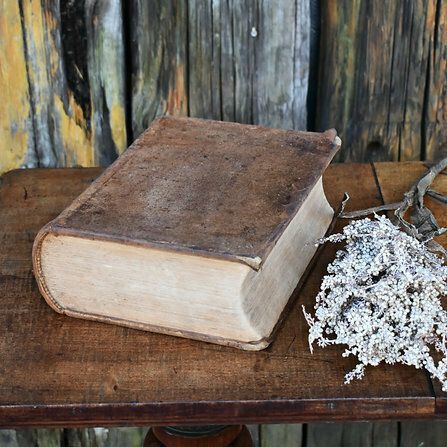 Antique 1861 Noah Webster American Dictionary The English Language Leather Book photo buy