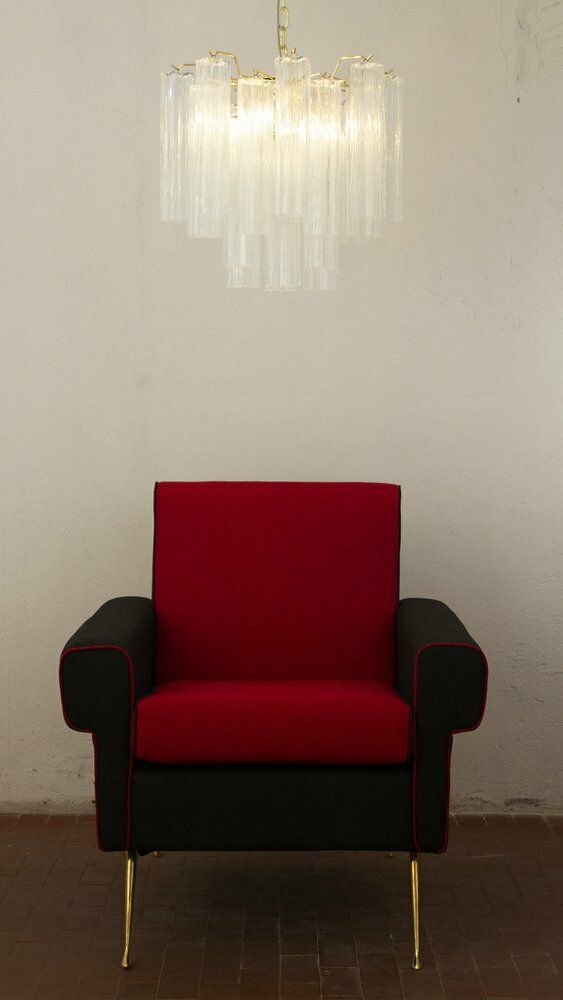 photo for sale Italian Murano Glass Murano Glass Suspension Lamp, 1990s
