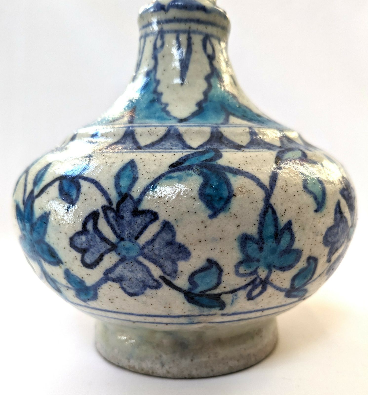 Antique Islamic Indian Animal Face Spouted Surahi Vase photo for sale