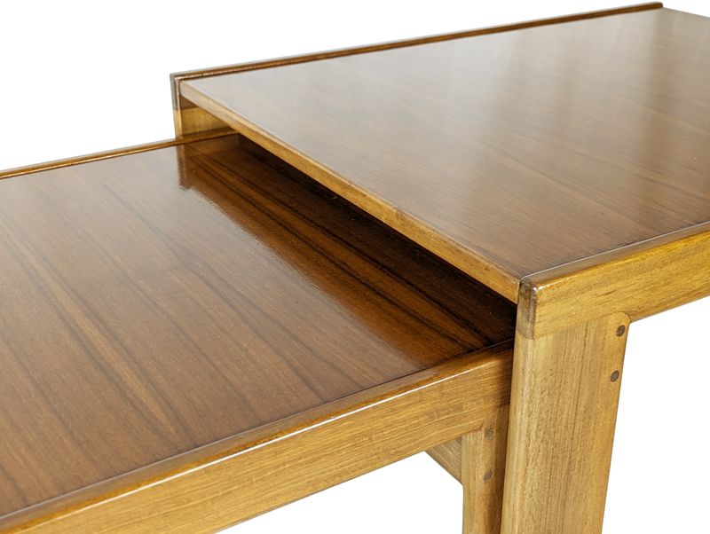 Set Of 3 Walnut Nesting Low Tables Mod. 777 By Afra & Tobia Scarpa For Cassina, 1967 photo Furniture