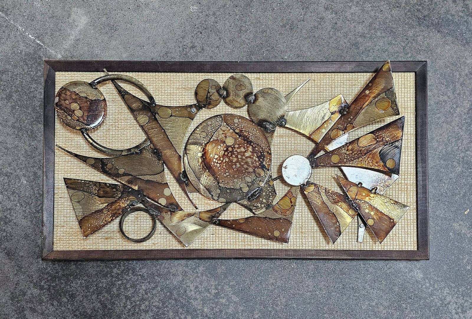 Brutalist Wall Sculpture Done In Metal Designed By Hendrik Horst // Brutalist Wall Art // Made In Denmark In 1970s