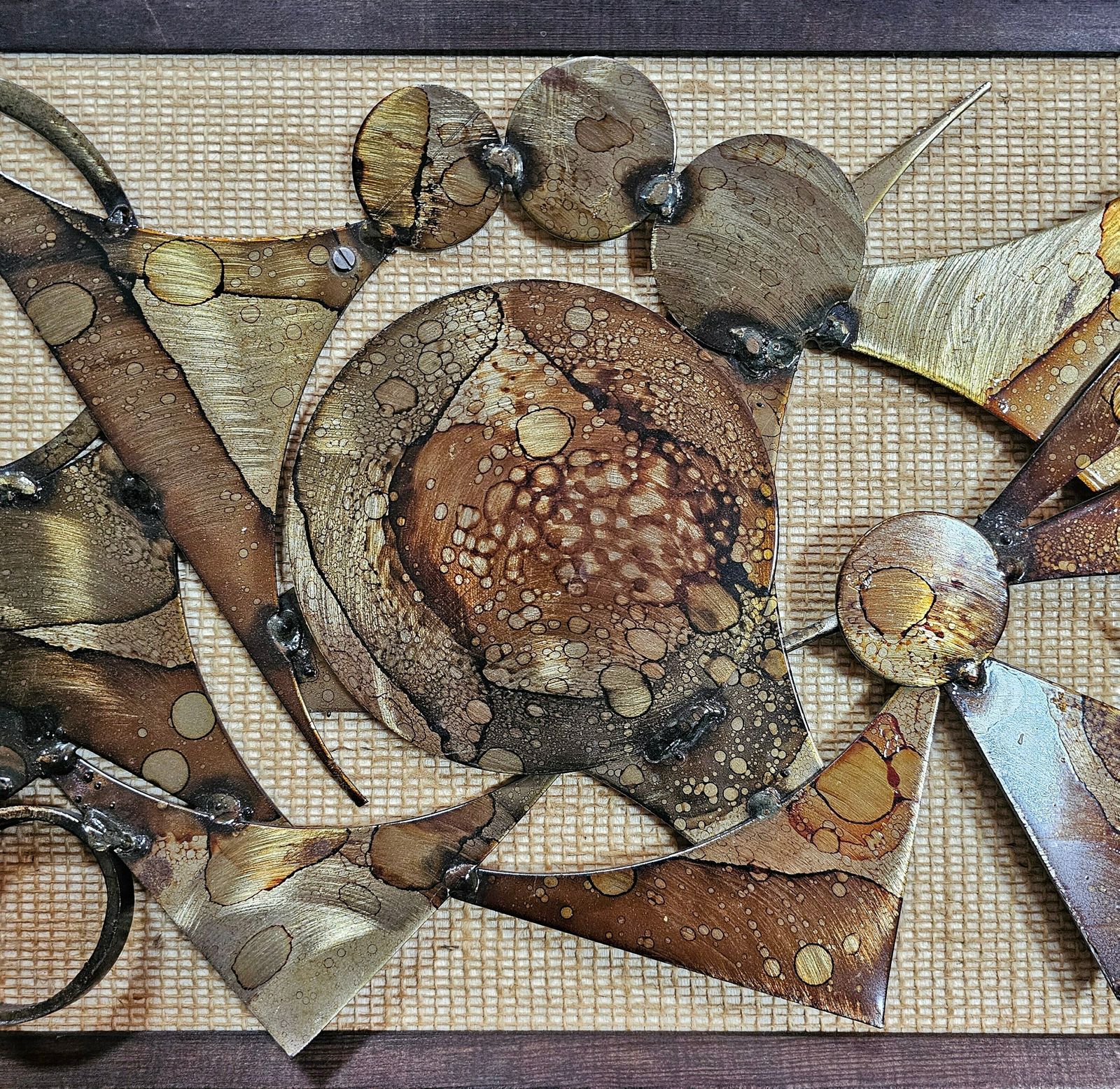 Brutalist Wall Sculpture Done In Metal Designed By Hendrik Horst // Brutalist Wall Art // Made In Denmark In 1970s photo 750.0