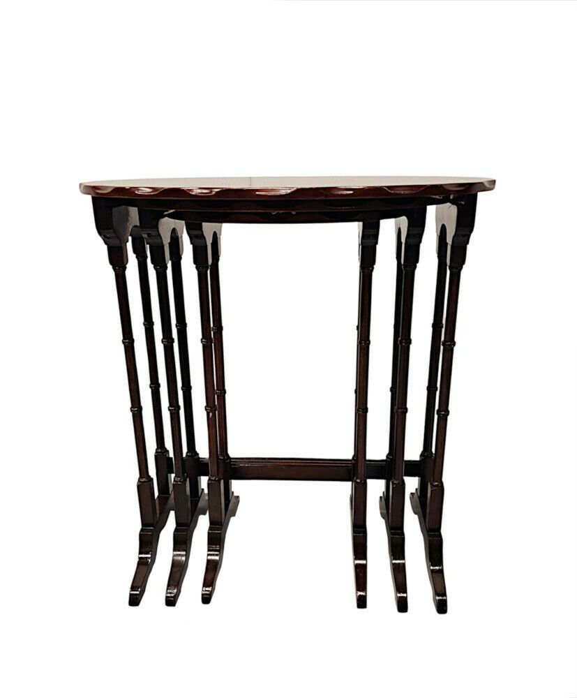 A Stunning Edwardian Nest Of Three Tables photo for sale