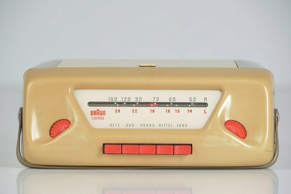 Braun Radio Phono Combination By Wilhelm Wagenfeld For Braun, 1955 photo vintage