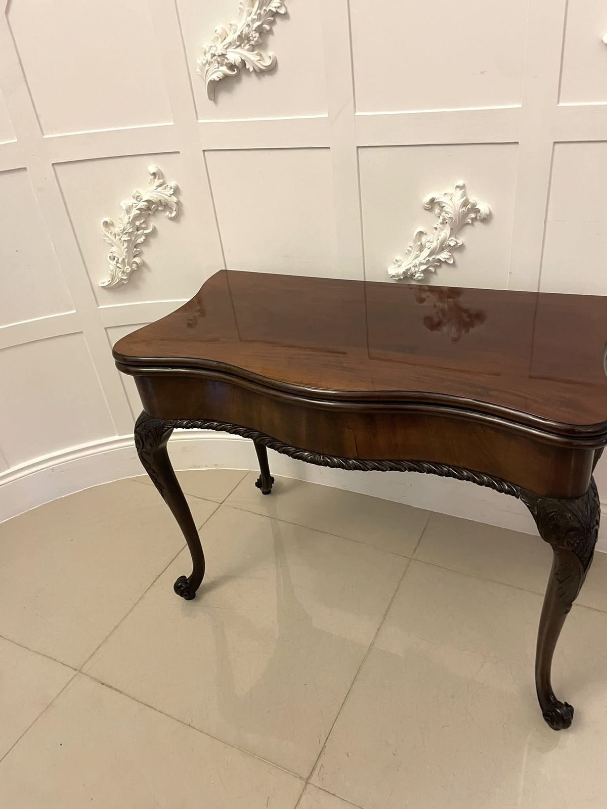 Antique Original Hepplewhite Outstanding Quality Carved Mahogany Card Table photo buy