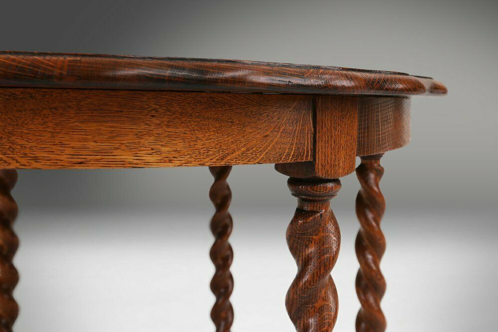 Furniture Oak Side Table, 1890s, 1800s, Antique photo
