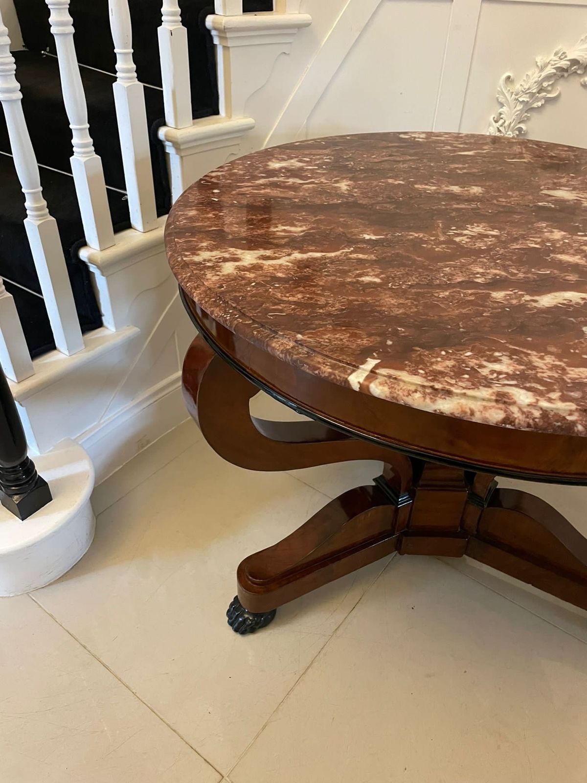 photo for sale Outstanding Quality Antique French 19th Century Marble Top Centre Table