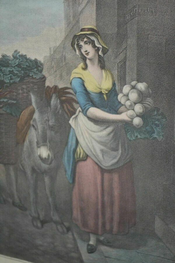 Pair Antique Cries Of London Etchings photo 90.0
