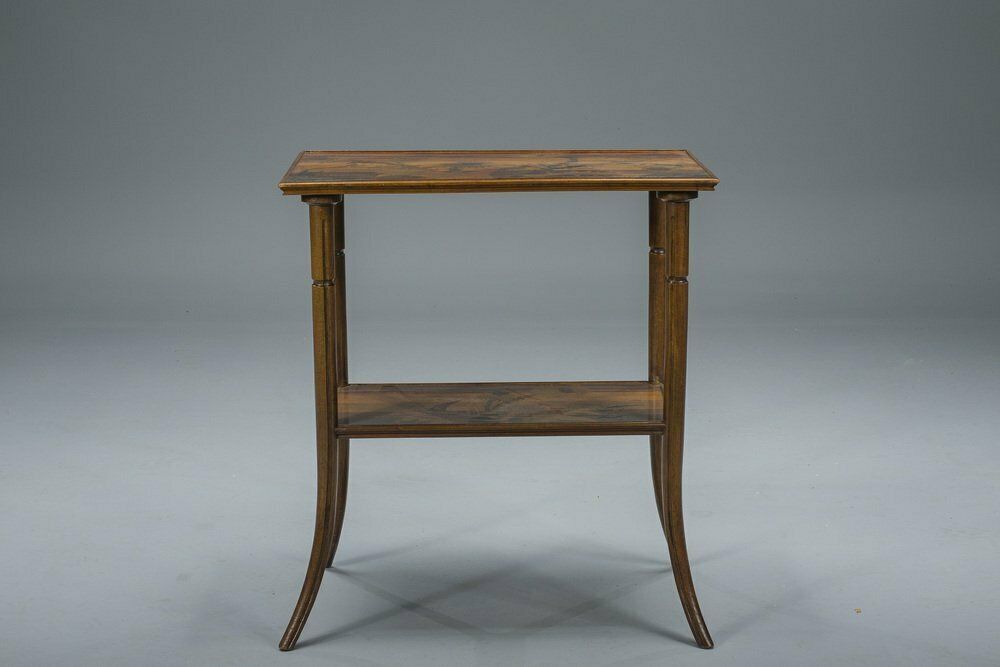 French Art Nouveau Inlaid Table By Emile Galle, 1900s photo Furniture