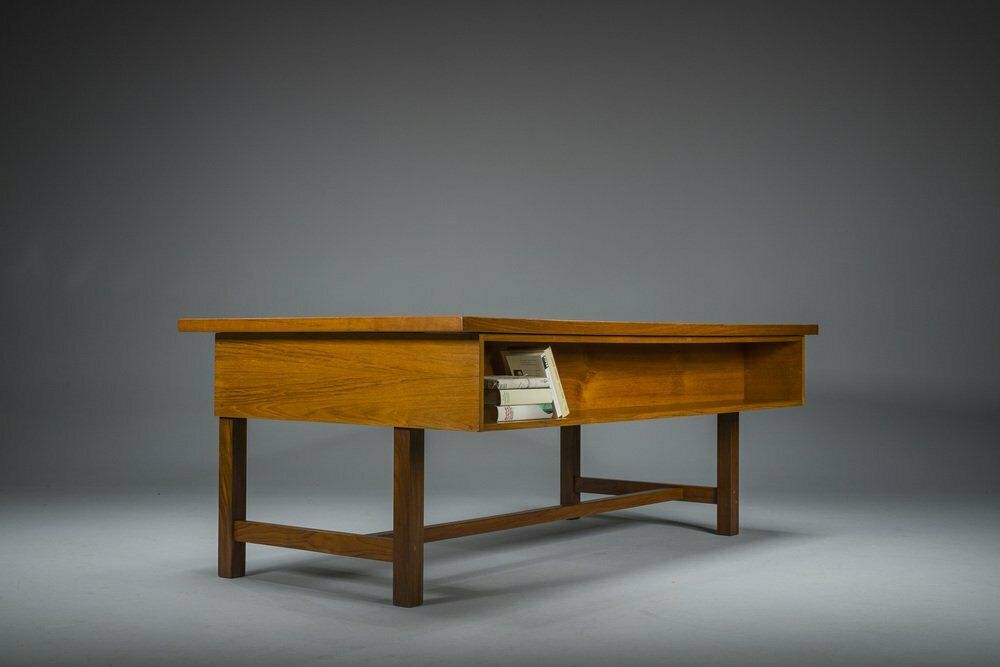 Freestanding Swedish Architect's Teak Desk, 1960s photo vinterior