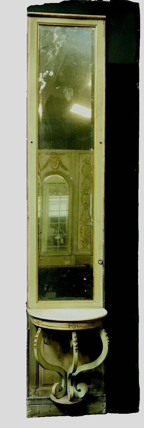 Napoleon III Style Mirror And Woodwork Console In 19th Century Patinated Wood photo buy