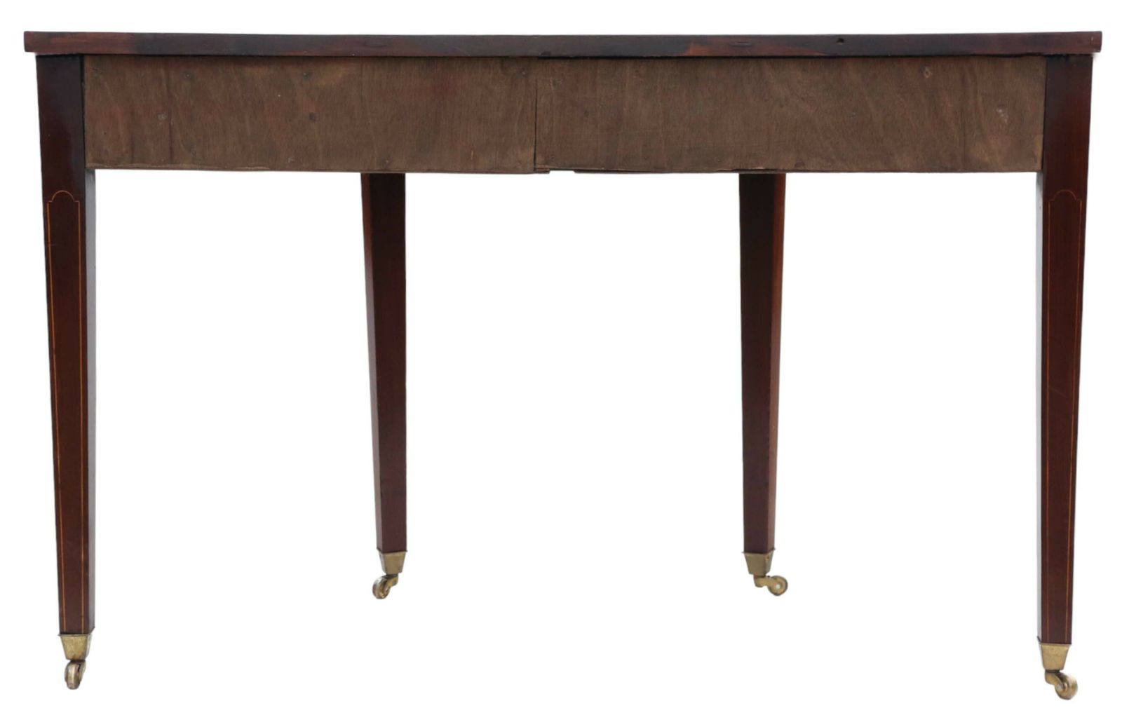 photo for sale Antique Early 19th Century Inlaid Mahogany Demi Lune Console Table