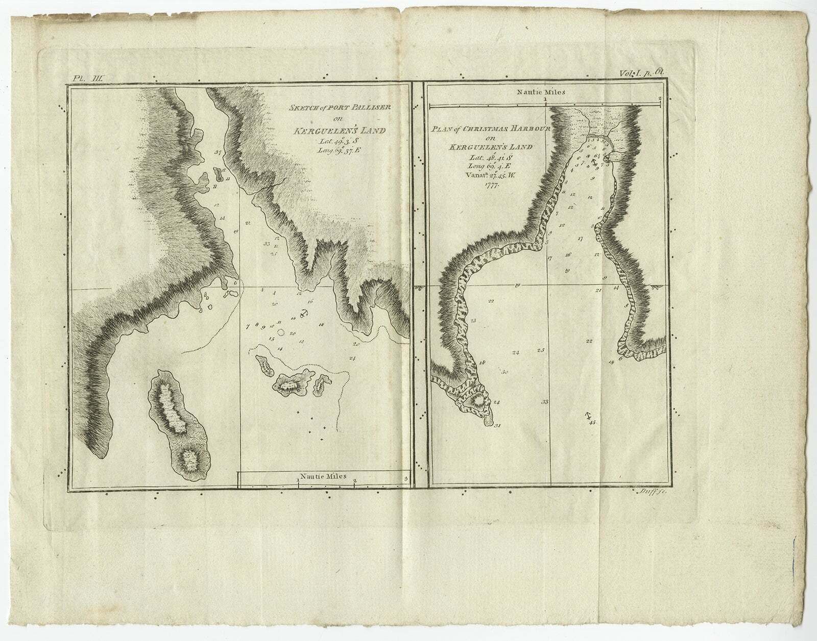 Antique Map Of Port Pallisers & Kersmis By Cook, C.1781 photo furniture