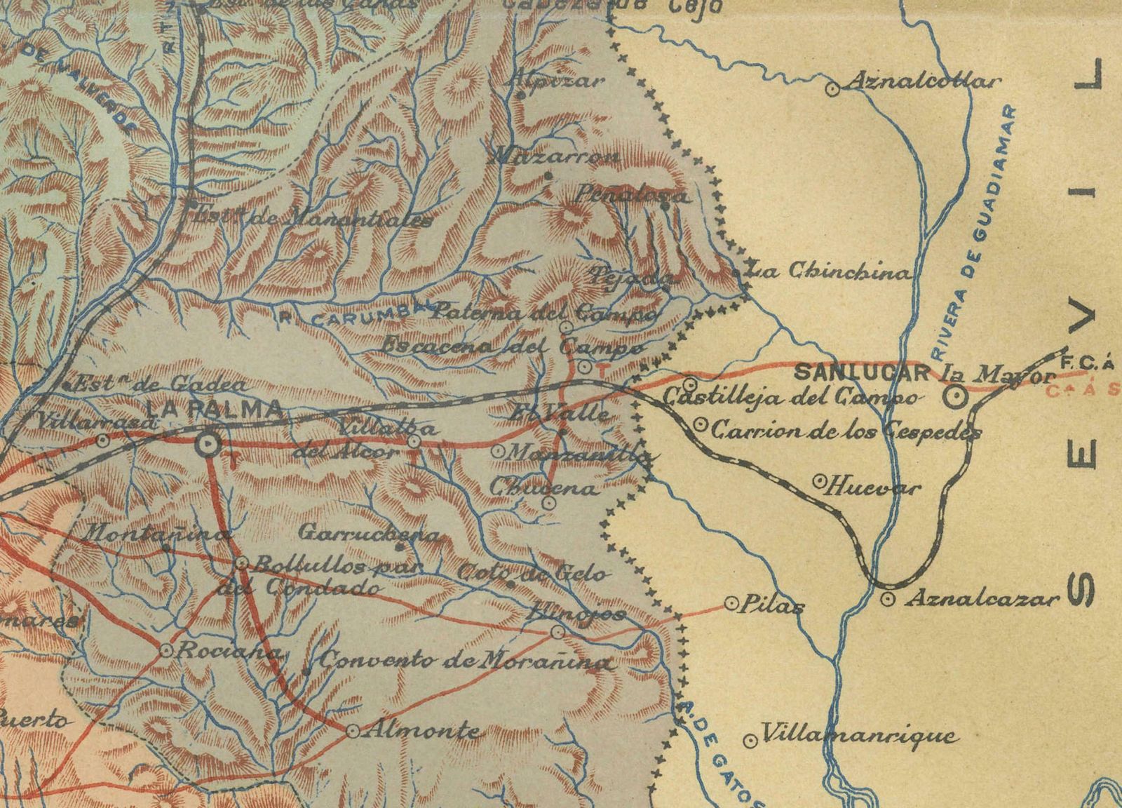 Huelva 1901: A Cartographic Presentation Of Andalusia's Atlantic Frontier photo Art