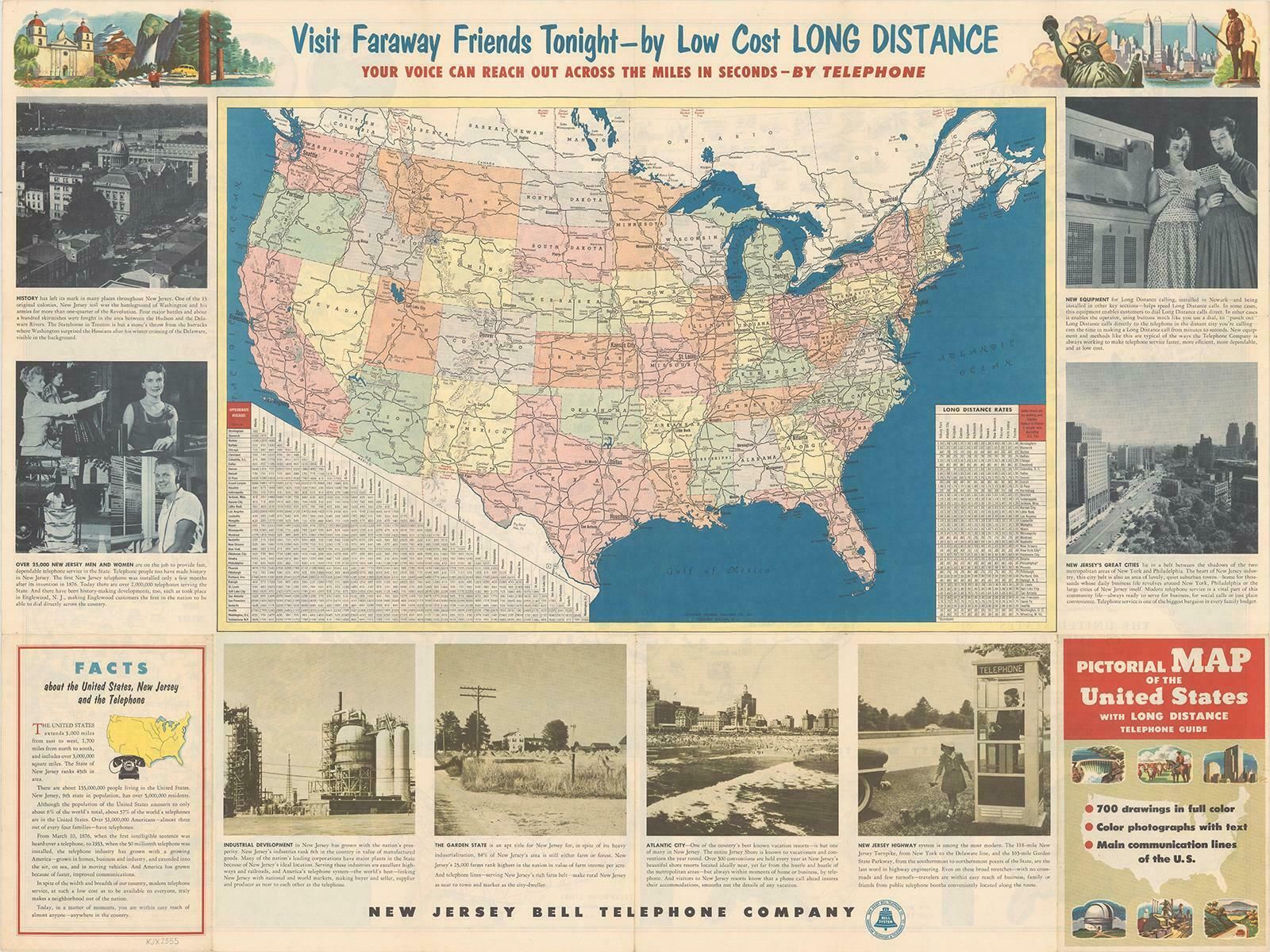 Old Decorative Pictorial Map Of The United States, Circa 1953 photo furniture