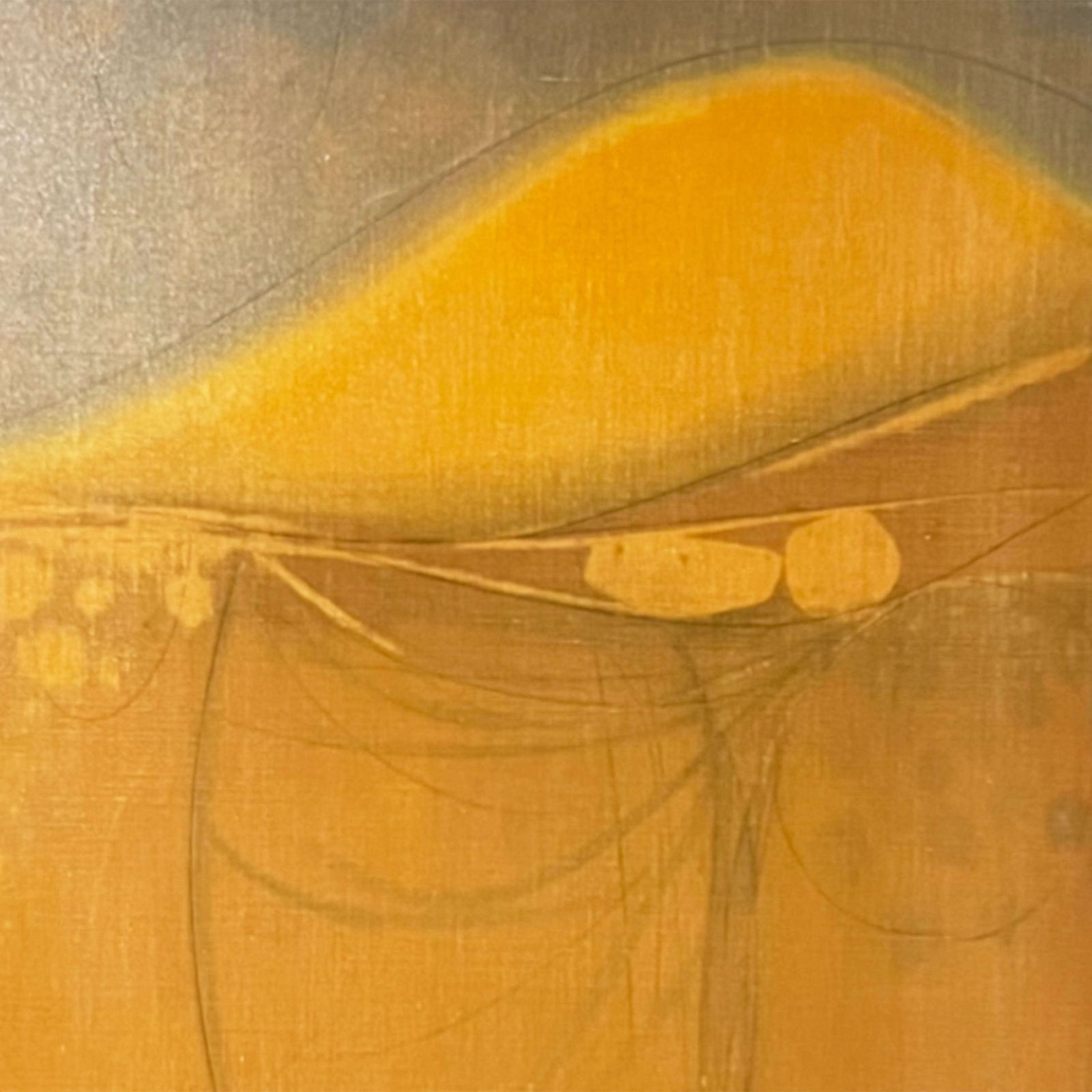 'Ornos' 1964, Oil & Pencil On Canvas By Michael Snow, Signed Verso photo furniture