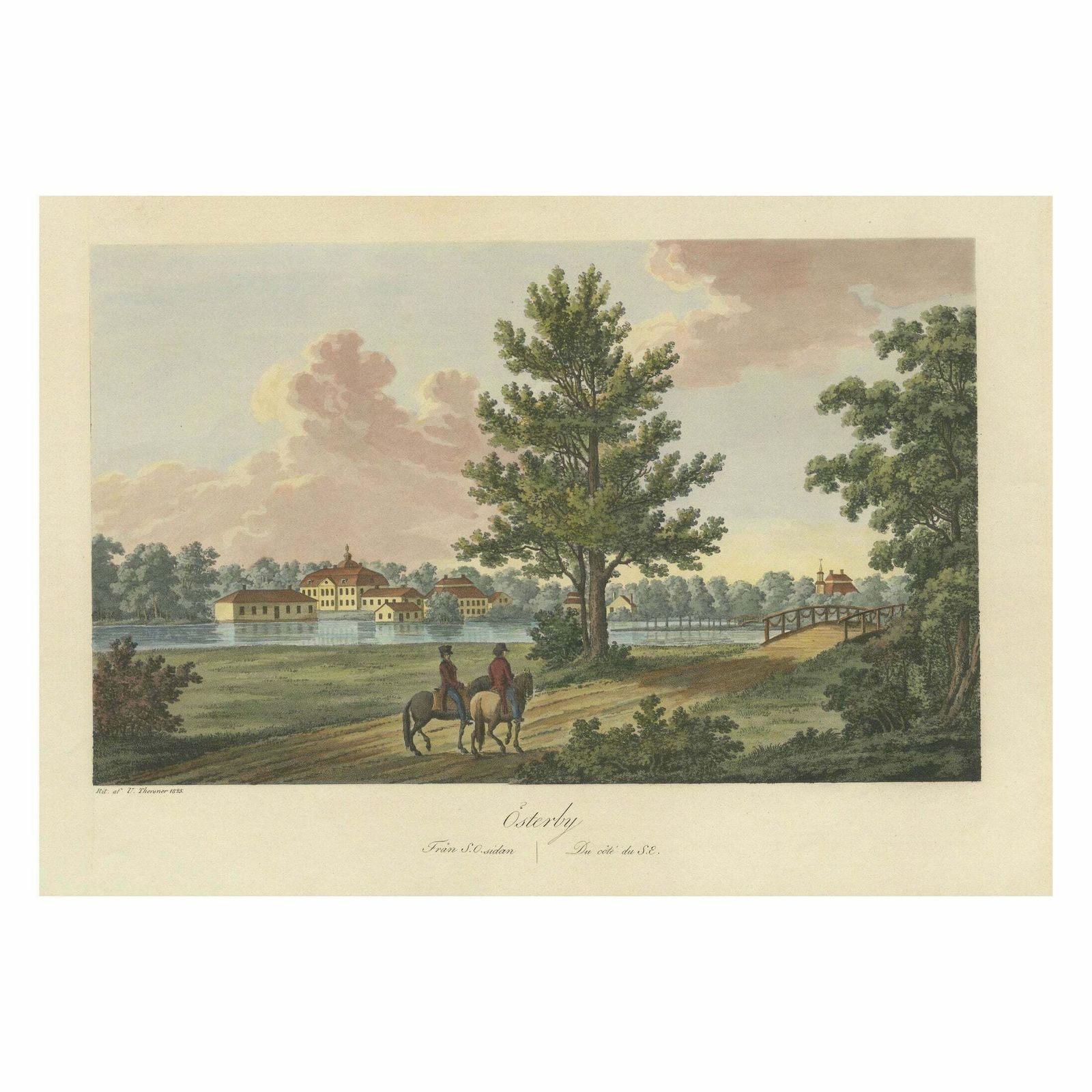 Gentle Repose At österby: An 1824 Aquatint By Ulrik Thersner