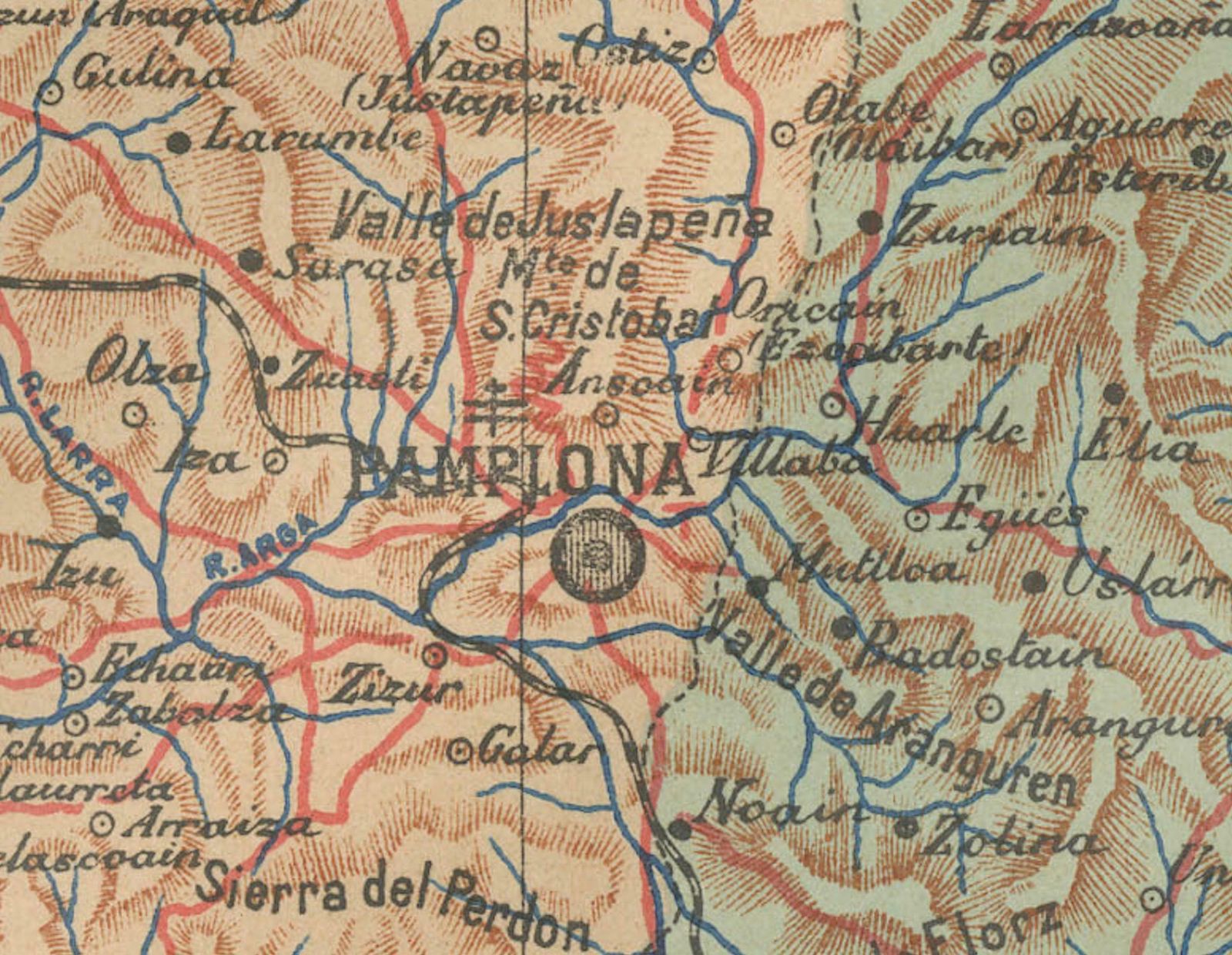 Navarra In Cartographic Detail: A 1902 Map Of The Crossroads Of Northern Spain photo for sale