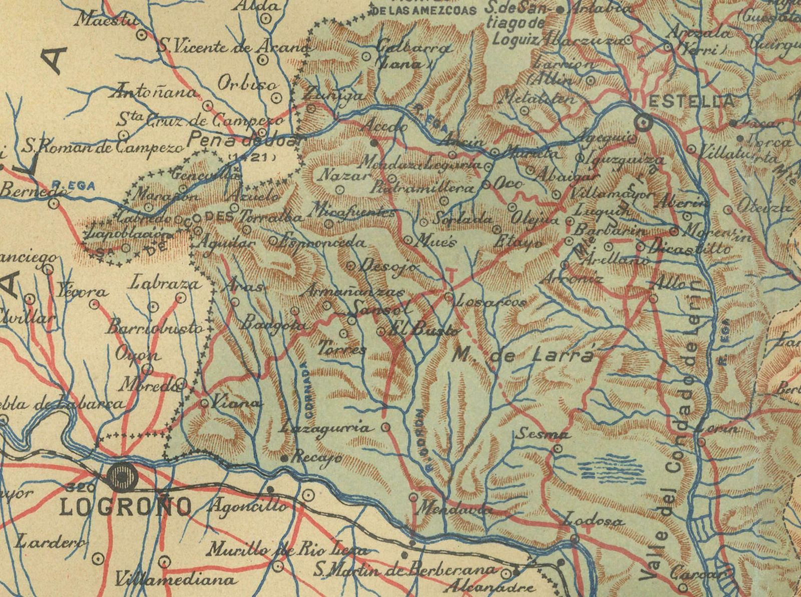 Navarra In Cartographic Detail: A 1902 Map Of The Crossroads Of Northern Spain photo Art