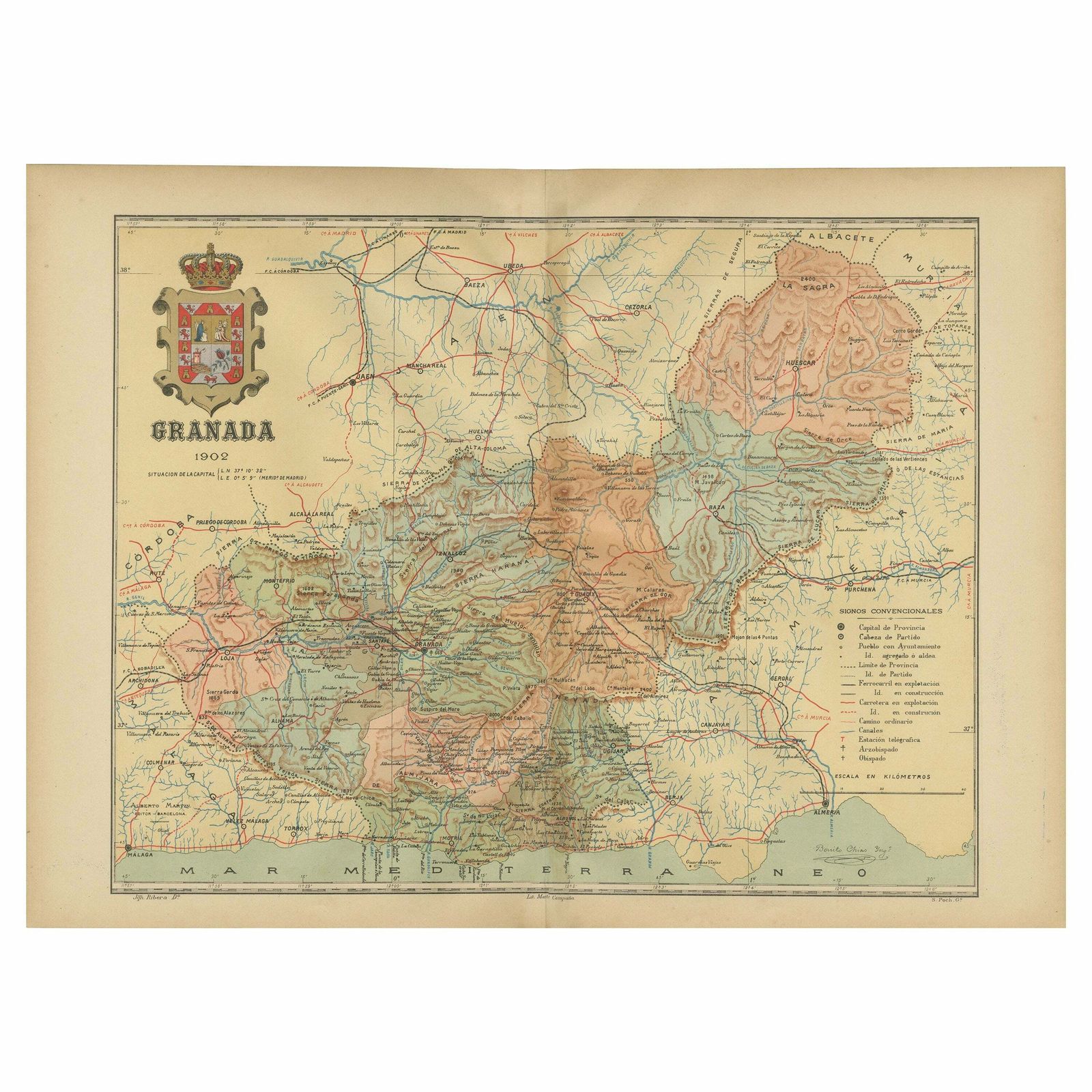Granada 1902: A Cartographic Exploration Of Andalusia's Mountainous Province