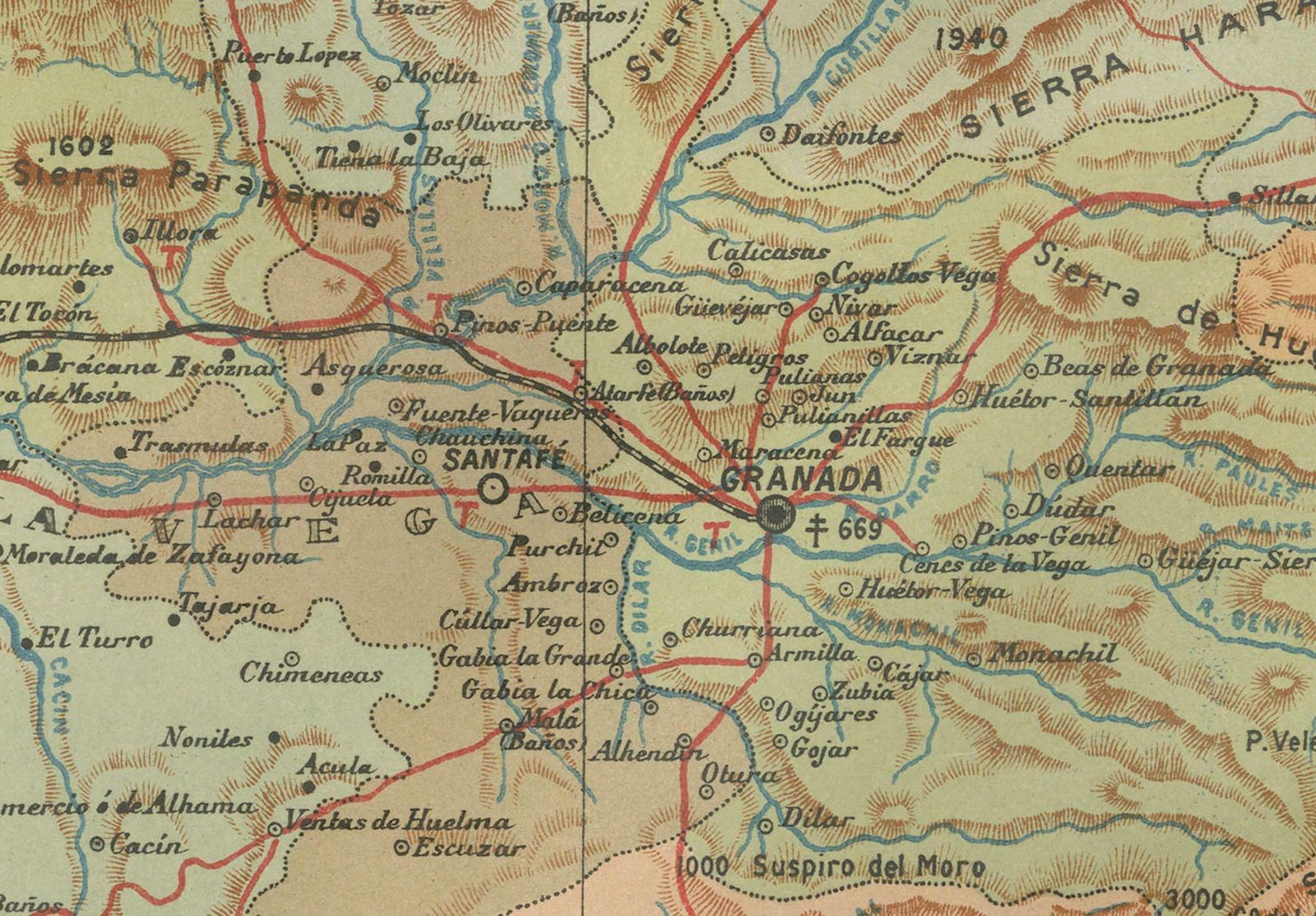 Granada 1902: A Cartographic Exploration Of Andalusia's Mountainous Province photo furniture