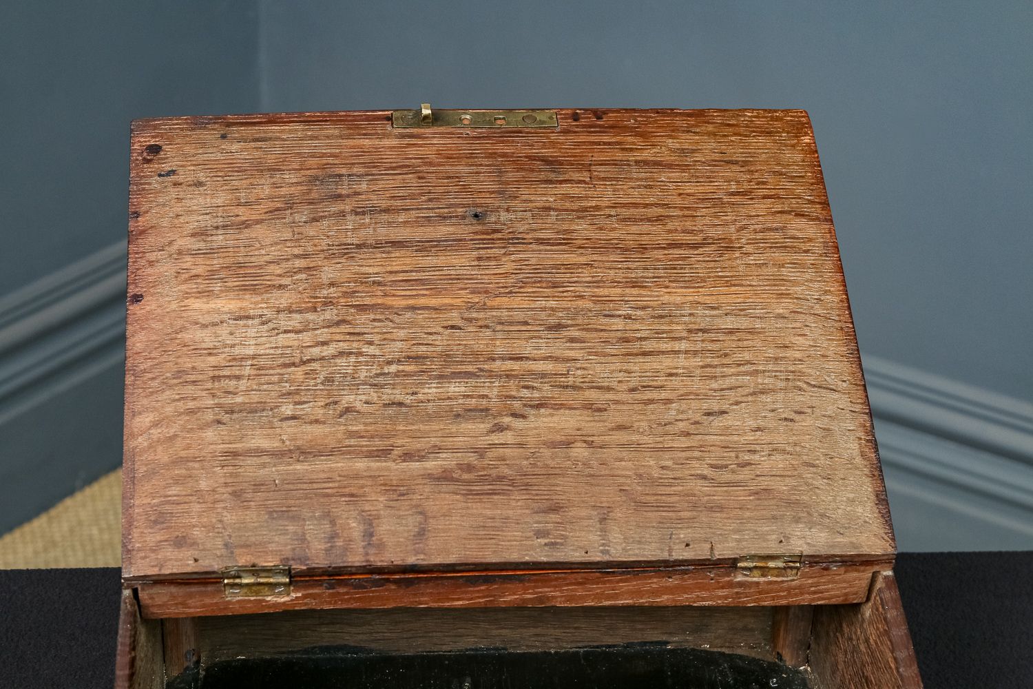 photo furniture Small English 18th Century Georgian Oak Sloped Writing / Stationery / Letter Box / Chest (Circa 1790)
