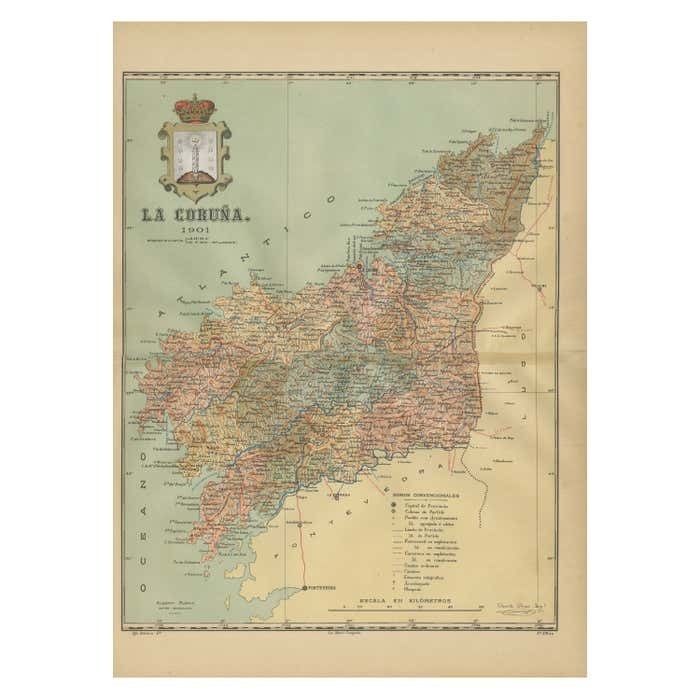 La Coruña 1901: A Cartographic View Of Galicia's Maritime Province