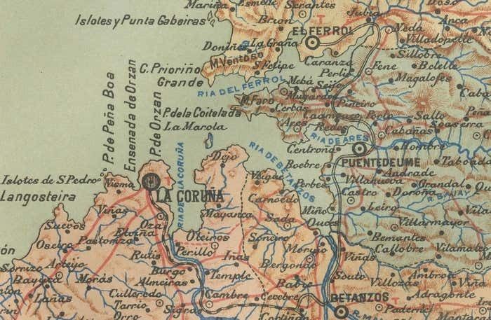 La Coruña 1901: A Cartographic View Of Galicia's Maritime Province photo Art