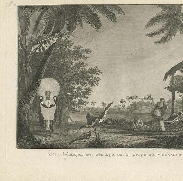 Antique Print Of A Funeral Ritual By Cook, 1803 photo for sale