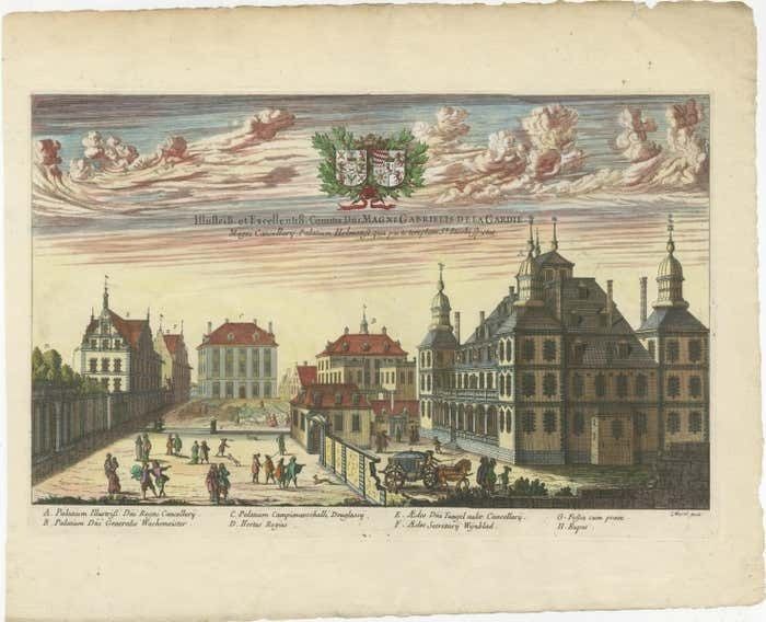 Noble Abode: The La Gardie Estate In Stockholm As Envisioned By Jean Marot, 1670 photo for sale