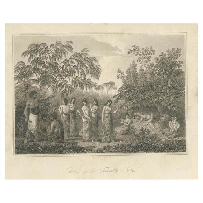 Rhythms Of The Pacific: A Communal Dance In Tonga, Engraving Published In 1812