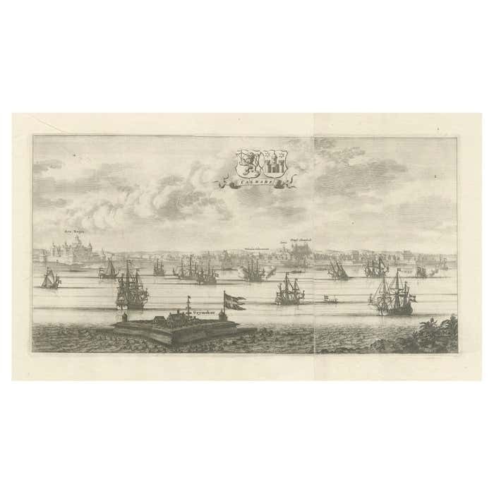 Maritime Majesty: The 17th Century Skyline Of Kalmar In Sweden, 1693
