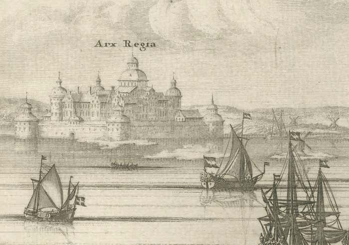 Maritime Majesty: The 17th Century Skyline Of Kalmar In Sweden, 1693 photo 622.0