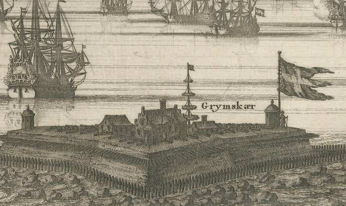 Maritime Majesty: The 17th Century Skyline Of Kalmar In Sweden, 1693 photo vinterior