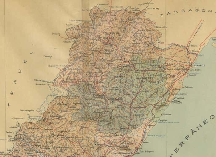 Castellon De La Plana 1901: A Cartographic Perspective Of The Valencian Coast photo for sale