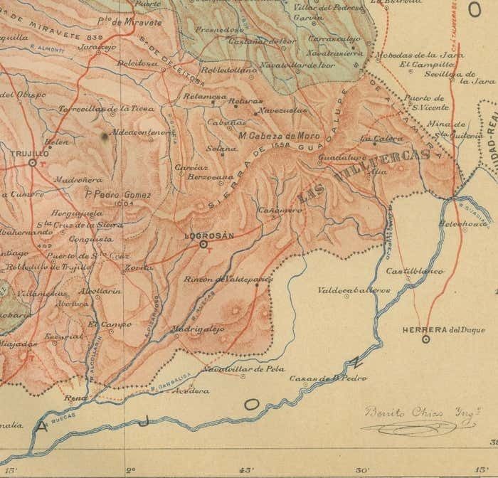Cáceres 1901: Mapping The Crossroads Of Extremadura, Western Spain photo for sale