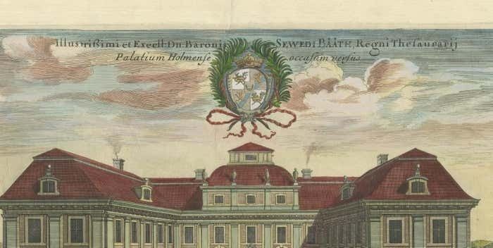 The Bååtska Palatset: A Stockholm Treasure By Dahlbergh, 1707 photo for sale